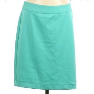 Vtg 90s Kenar Old Money Pencil Skirt Sz 12 Pastel Aqua Office WorkStretch